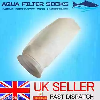 100/150/200 Micron 4  Inch Ring 9  Short Felt Filter Sock Aquarium Marine Sump • £5.39