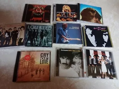 LOT Of 11 Music CD's Kiss Accept Lou Reed Hall & Oates Blondie Eric Clapton + • $15