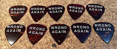 10 D'ANDREA VINTAGE AD LIB GUITAR PICKS  WRONG AGAIN  TORT CELLULOID 1960s ERA • $14.99