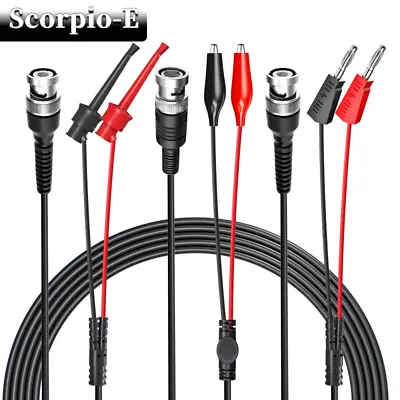 3PCS BNC Test Leads Set Alligator Clip Mini Grabber Hook Stacking Banana Plug • $12.99