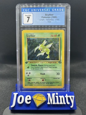 $1.25 • Buy Pokémon Scyther Jungle #10 10/64 Holo 1st Edition Rare. CGC NM Near Mint 7 🗡️🍃