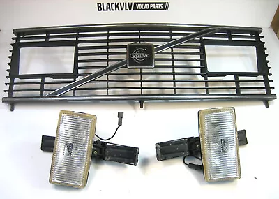 RARE Volvo 240 Bosch Fog Light Set & Accessory Grille 242 GT 244 245 Flat Hood • $349.99