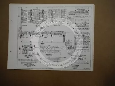 Railroad Schematics Blueprints Plans Sign Diagram Drawing • £12.54