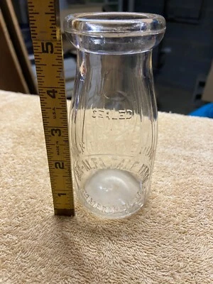 $25 • Buy Vintage Half Pint Glass Milk Bottle JER-ALPHA DALE FARM Cameron, W Va,  NEW