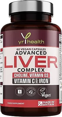 Liver Support Supplement Complex Cleanse Detox Repair Healthy Vegetarian Unisex • £15.99