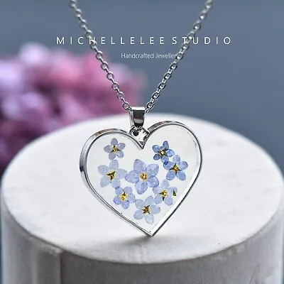 Forget Me Not Pendant NecklaceDaisy Flower Necklace Gift For Her • £8.99