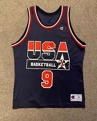 £250 • Buy Rare Champion Dream Team USA 1992 Olympics Michael Jordan #9 44 Road Jersey NBA