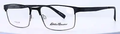 Eddie Bauer EB32030 BK Black Mens Titanium Rectangular Eyeglasses 56-18-145 • $59.99