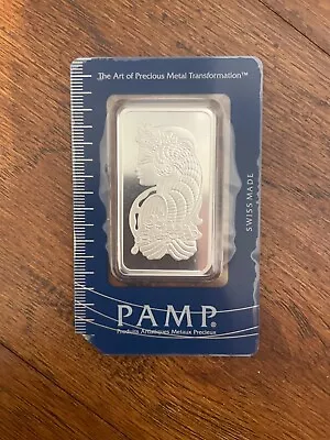 One Ounce Silver Bar. PAMP SUISSE  Sealed In Assay Card • £24.93