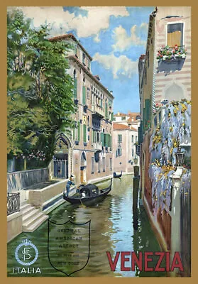 TR4 Vintage Italian Venice Italy Travel Poster A1 A2 A3 • £6.95