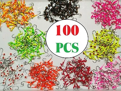 100 PCS Jig Heads Crappie Jig Head Assorted Colors⭐TOP QUALITY & FAST SHIP⭐ • $24.95
