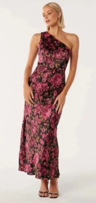 $51 • Buy BNWT FOREVER NEW Sz 12 Cooper Asymm Satin Midi Dress RRP$179 CURRENT SEASON