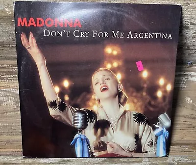 Madonna Dont Cry For Me Argentina Vinyl  Miami Mix 43809 - 1996 Please Read • $9.95