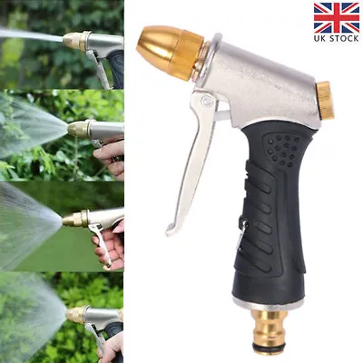 Garden Hose Spray Gun 100% Heavy Duty Metal Water Gun Sprinkler High Pressure • £9.75