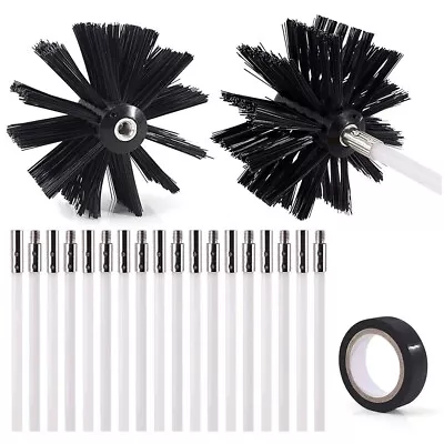 21Pcs Duct Brush Cleaning Kit Dryer Vent Cleaning Brush Lint Remover Drill Tools • $27.79