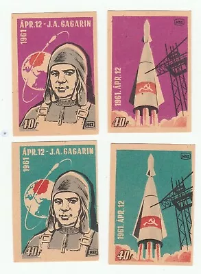 Gararin - Space Set - Matchbox Labels Hungary (s175) • $4