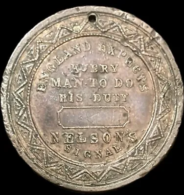 1887 New Zealand Nelson Signal - England Expects Every Man To Do His Duty  Medal • £37.74