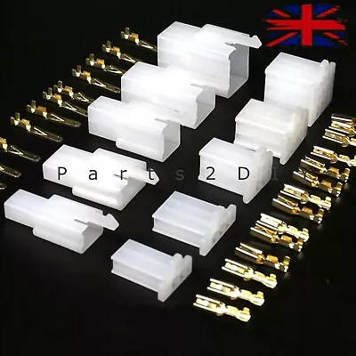 £3.99 • Buy 1 To 9 Way 2.8mm CABLE CONNECTOR Pin Plug Electrical Multi Terminal Block Wiring
