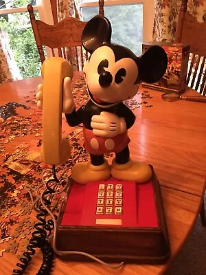 Rare Mickey Mouse Rotary Telephone Vintage 1970's • $65