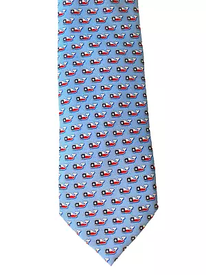 NWT Vineyard Vines Texas Whale US Flag Men's Silk Tie Blue • $54.99