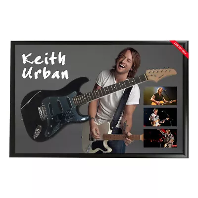 Keith Urban Hand Signed Framed Full Size Stratocaster Guitar Online Certificate  • £769.10