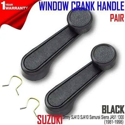 $32.56 • Buy Suzuki Sierra SJ410 SJ40 1981-1986 82 83 84 85 86 WINDOW CRANK HANDLE BLACK PAIR