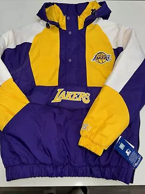 NWT Los Angeles Lakers Starter Pullover Jacket Men’s Small Kobe Vintage Jersey M • $149