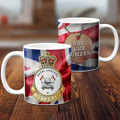 Personalised Veteran Mug Royal Lancers British Military Cup Army Dad Gift MVM39 • £12.95