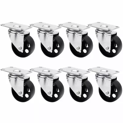 2/4/8pcs Swivel Casters 3 &3.5  Heavy Duty Steel Cast Iron Plate Casters Wheels • $25.59