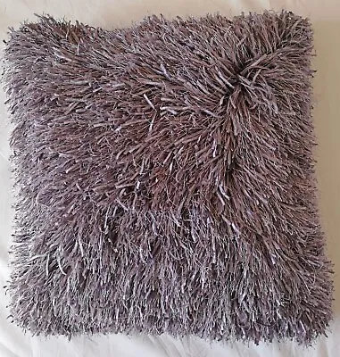 Luxe Glimmer Fluffy Faux Fur Shaggy Sparkle Large Cushion Cover Sofa Chair Bed • £13.99