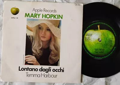 Mary Hopkin - Temma Harbour / Lontano Dagli Occhi   Apple 22 UK 7  1971 PS • £3.99