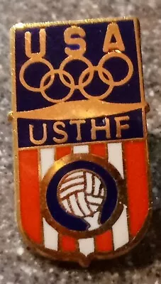 1996 USTHF Atlanta Olympic Pin US Team Handball Federation USA Rings • $3