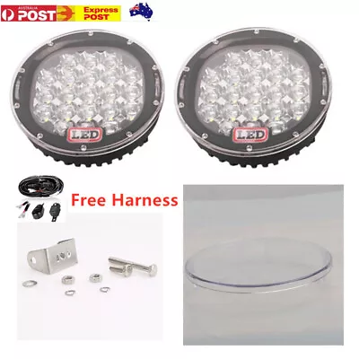 Pair 7 Inch OSRAM Round LED Driving Lights Spot Black OffRoad Truck Headlight • $69.99