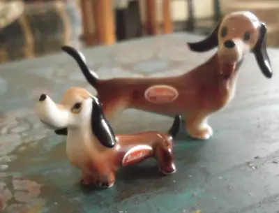 Vintage Mini Porcelain Dachshunds Made In Japan • $12