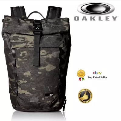 Oakley Men's Backpack BLACK MULTICAM VOYAGE 23L ROLL TOP MC FRPM JAPAN • £136.58