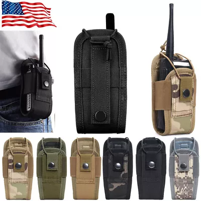 Tactical Molle Radio Case Walkie Talkie Pouch Waist Bag Holder Pocket Holster • $7.92