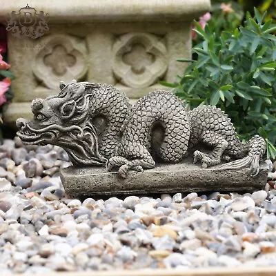 Feng Shui Dragon Stone Statue | Oriental Chinese Asian Dragons Outdoor Garden • £34.99