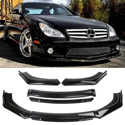 Gloss Black Front Bumper Lip Spoiler Splitter Body Kit For Mercedes-Benz CLS CLA • $79.55