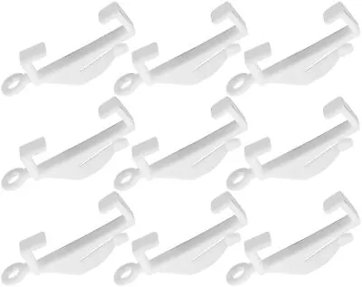 £2.48 • Buy 50 Solo Glide White Drape Curtain Hooks Glider Rail Track Runner Solo Glide