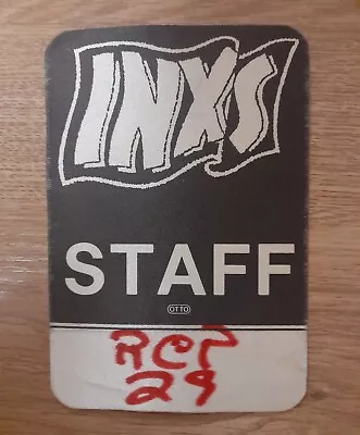 INXS 1986 Listen Like Thieves World Tour Staff Backstage Pass • $20