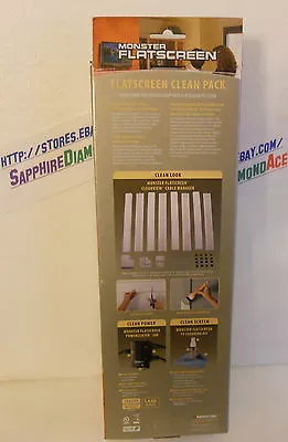 MONSTER FLAT SCREEN CLEAN PACK ScreenClean HTS 300 And Cable Mgmt!   NIB !!! • $79.95