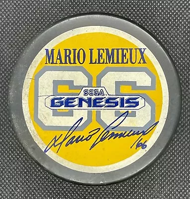 Vintage Mario Lemieux 66 Sega Genesis Official NHL Promotional Promo Hockey Puck • $17