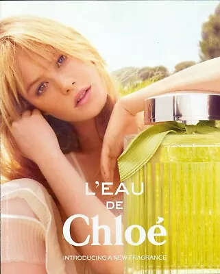 Chloe Perfume Magazine  Print Ad Advert Camille Rowe  L Eau De Chloe 1p 2012 • $12.99