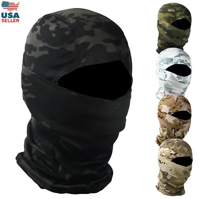 Tactical Balaclava Helmet Liner Gear Face Mask For Military Camo Bandana Sports • $3.89