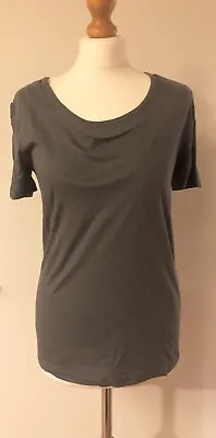 Women’s Grey Double Layer Short Sleeves T-shirt In Size XS • £18