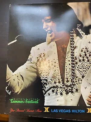 Elvis Presley ~ Summer Festival Las Vegas Hilton ~ Your Personal Souvenir Menu • $200