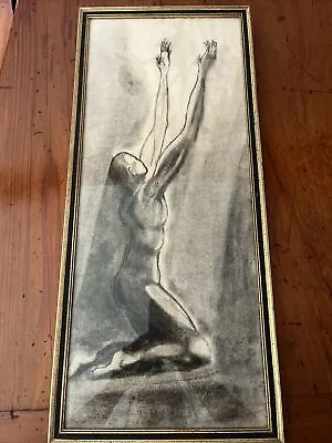 Framed Vintage Nice Woman Figural Study - Fine Charcoal Framed • $49