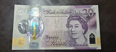 007 £20 Pound Note Circulalated Polymer Bank Of England Serial No BK35 007323 • £60