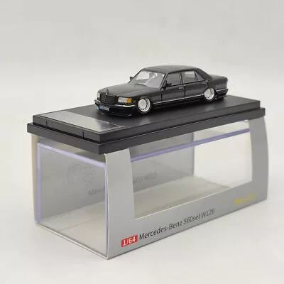 1/64 Master Mercedes-Benz S560sel W126 Diecast Toys Car Models Black Collection • £27