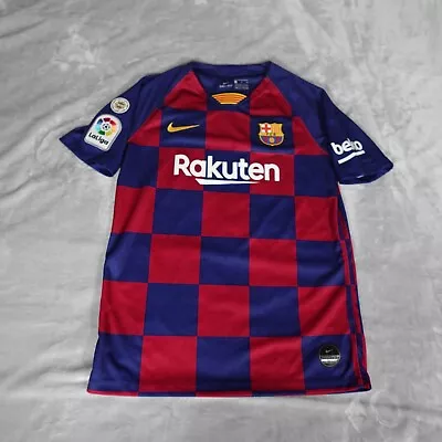 Nike FC Barcelona Lionel Messi 2019-2020 Jersey Youth Kids XL AJ5801-457 Soccer • $29.99